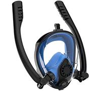 Masque de plongée, Masque de plongée intégral antibuée for Adultes et Enfants(Blue,L)