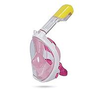 Masque de plongée, Masque de plongée intégral en Silicone, Tuba à 180°, Masque Bouche Plate, Type Sec, adapté aux Adultes et Enfants(D,S)