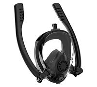 Masque de plongée, Masque de plongée sous-Marine Anti-buée intégral Natation Tuba Équipement(Black 3,L)