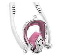 Masque de plongée, Masque de plongée sous-Marine Anti-buée intégral Natation Tuba Équipement(Pink 1,L)
