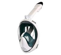 Masque de plongée, Masques de plongée, Masque sous-Marine, Anti-buée, intégral avec Tuba, Natation, équipement for Adultes et Enfants(Green 1,L)