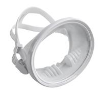 Masque de plongée personnalisable pour adultes avec lentille ultra transparente et joint en silicone confortable à porter toute la journée (adultes seulement, blanc)