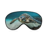 Masque de plongée sous-marine en forme de tortue de mer pour homme et femme, respirant et réglable, masque de sommeil ultra doux, bandeau de voyage léger pour avion, sieste, sommeil nocturne