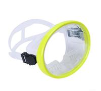 Masque de plongée ultra transparent avec verre résistant à l'usure et ajustement ergonomique pour les aventures sous-marines, blanc (adultes uniquement, jaune transparent)