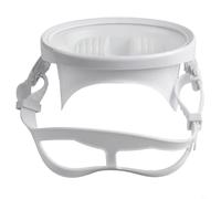 Masque de plongée ultra transparent pour adulte avec vue grand angle, lentille en verre trempé résistant à l'usure, joint en silicone confortable et boucle réglable (blanc) (adultes uniquement)