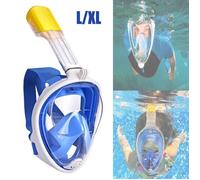 Masque de Plongée - XICHAO - Plein Visage 180° - Anti-brouillard - Taille L/XL - Bleu