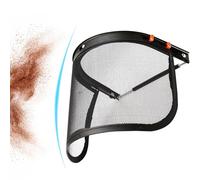 Masque de protection - Chapeau de casque de sécurité - Visage forestier - Scie à chaîne industrielle - Visage en maille - Pour l'utilisation de chaînes industrielles, fil d'acier rotatif à 90 degrés