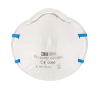 3M Masque anti poussière 8810 sans soupape - FFP2 - Blanc - Lot de 3