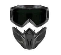 Masque de protection faciale anti-buée - Avec Lunettes Amovibles Et Écran De Protection Extérieur Coupe-Vent | Écran Facial De Soudage Réglable Deux En Un - pour Hommes Ski Cyclisme Équitation Travail