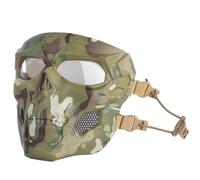 Masque de Protection Intégral pour Airsoft avec Lunettes, Tactique et Réglable, Idéal pour Le Paintball Le Cosplay et Les Activités de Plein Air(CP)