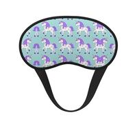Masque de protection pour les yeux léger et confortable avec motif licorne magique et sangle élastique pour dormir, voyager, travailler et méditer - Masque occultant pour les yeux