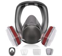 Masque De Protection Réutilisable, Double Filtration, 10 Morceaux De Coton Filtre Remplaçable Pour De Nombreuses Situations De Travail,Peinture, Travail, Produits Chimiques,Pulvérisation