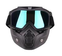 Masque de protection tactique avec protège-dents et lunettes amovibles, masque de sport de plein air Airsoft CS, cadre en TPU résistant aux chocs, coloré