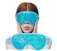 Masque de refroidissement pour les yeux avec perles de gel, 1 bloc de glace réutilisable, coussin de refroidissement pour les yeux, pour chirurgie des paupières, gonflement, yeux gonflés, maux de tête