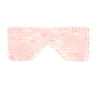 Masque de Relaxation des Yeux en Jadestone, Masseur Facial, Outil de Soin du Sommeil, Réduction des Cernes, Masseur des Yeux pour la Thérapie des Yeux, Thérapie par le Froid(Quartz rose)