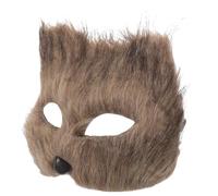 Masque De Renard À Masque Costume De Cosplay Demi-Visage Animal À De Chat Pour Les Yeux Cosplay De Loup En Peluche Faux Pour