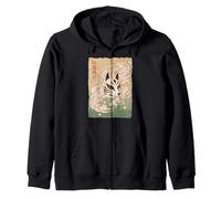 Masque de Renard Japonais Sakura Art Traditionnel Sweat à Capuche