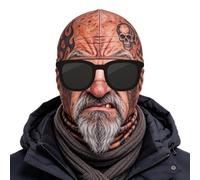 Masque de ski - Casque intégral | Impression 3D, respirant, polyester | Cache-cou coupe-vent, coupe extensible, convient aux têtes de 53,3 à 61 cm, pour moto, cyclisme, ski, snowboard et randonnée