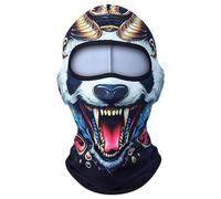Masque de ski fantaisie avec ouverture pour les yeux - Motif animal réaliste - Cache-cou - Pour le ski hilarant