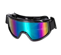 Masque de ski noir - Lunettes de protection réfléchissantes pour skieurs
