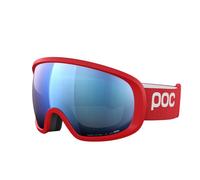 Masque POC Fovea rouge avec lentille Clarity Partly Sunny Blue