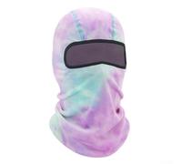 Masque de ski - Protection intégrale contre le vent, les rayons UV, la poussière pour moto et cyclisme - Ajustement élastique doux pour l'hiver (violet clair)