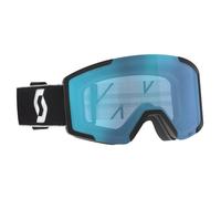 Masque de ski SCOTT Shield (black/white - AMP aurora green chrome S1) Cat.1 TU