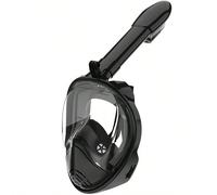 Masque de snorkeling en silicone couvrant le visage entier, masque de snorkeling sec, masque de snorkeling portable détachable avec support pour caméra, convient pour les voyages, les accessoires de p