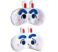Masque de Sommeil 2 Pièces en Velours, Bandeau Réglable | Adultes et Garçon et Filles, Voyage et Sieste de Midi, Style Décoratif, Modèle Aléatoire Style Aléatoire