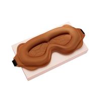 Masque de sommeil 3D, aide au sommeil, bandeau occultant, portable, en mousse à mémoire de forme douce, for le visage et les yeux pour Dormir pour Homme&Femme(Brown)