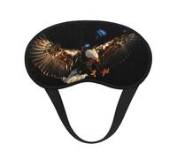 Masque de sommeil 3D avec motif d'aigle à tête blanche pour dormir sur le côté, masque de sommeil pour les yeux pour homme et femme, avec bande élastique