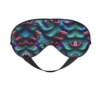 Masque de sommeil 3D avec motif écailles de dragon magique - Masque de sommeil soyeux pour homme et femme - Pour voyage, sommeil et relaxation