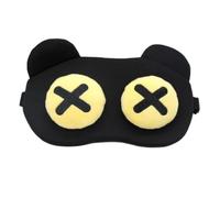 Masque de sommeil 3D avec oreilles d'ours en dessin animé - Masque | Tissu polyester doux, deux styles amusants de globes oculaires, masque de sommeil bloquant la lumière pour voyage