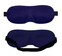 Masque de sommeil 3D bleu marine pour homme et femme - Masque pour les yeux 100 % occultant avec pont de nez, pare-soleil en mousse ultra douce, sangle réglable pour voyage, sieste, méditation