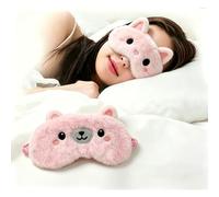 Masque de sommeil 3D en forme d'animal mignon, ombre à paupières occultante, douce, confortable et réglable, pour femmes, hommes, enfants, idéal pour les voyages, la sieste, le sommeil