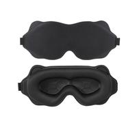 Masque de sommeil 3D en mousse à mémoire de forme souple pour les yeux Noir