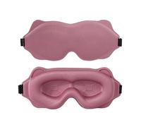 Masque de sommeil 3D léger en mousse à mémoire de forme pour les yeux (rose)