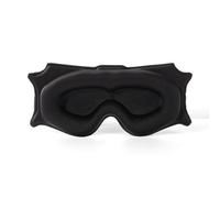 Masque de sommeil 3D noir à bords ondulés, couverture de lumière | Masque de sommeil incurvé et profilé, couvre-yeux doux pour la peau pour les voyages et le repos au coucher
