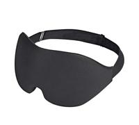 Masque de Sommeil 3d Noir en Mousse Mémoire, Bande Élastique | Confort Léger, Lumière, Espace Autour des Yeux, pour Repos en Déplacement et Travail de Nuit