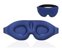 Masque de sommeil 3D occultant la lumière, bandeau for les yeux en mousse à mémoire de forme, cache-œil for le visage pour Dormir pour Homme&Femme(Blue)