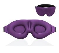 Masque de sommeil 3D occultant la lumière, bandeau for les yeux en mousse à mémoire de forme, cache-œil for le visage pour Dormir pour Homme&Femme(Purple)