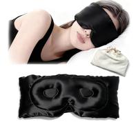 Masque de sommeil 3D profilé, 22 mommes, couverture des yeux occultante, large bande réglable, respirant, pour les personnes dormant sur le côté, noir