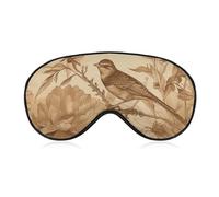 Masque de sommeil « A Bird in the Field » avec sangle réglable, confortable et doux pour bloquer la lumière, léger et respirant pour homme et femme