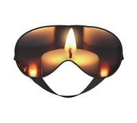 Masque de sommeil à bougie pour homme et femme - Masque pour les yeux double face avec sangle réglable, doux au toucher soyeux, bloque la lumière et respirant, pour voyage, sieste, travail de nuit