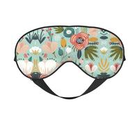 Masque de sommeil à fleurs doux pour les yeux, sangle réglable, fonctionne en position de sieste, aide au sommeil