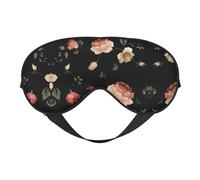 Masque de sommeil à fleurs pour homme et femme avec sangle réglable facile pour les voyages