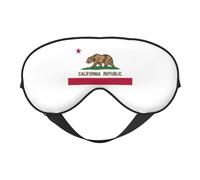 Masque de sommeil à imprimé drapeau de l'État de Californie, couverture douce et respirante pour les voyages, le travail de nuit et la méditation