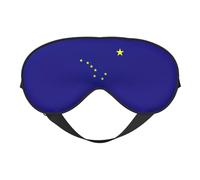 Masque de sommeil à imprimé drapeau de l'État de l'Alaska, couverture douce et respirante pour les voyages, le travail de nuit et la méditation