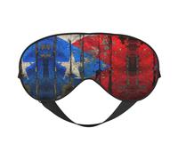 Masque de sommeil à imprimé drapeau de Porto Rico, couverture douce et respirante pour les voyages, le travail de nuit et la méditation