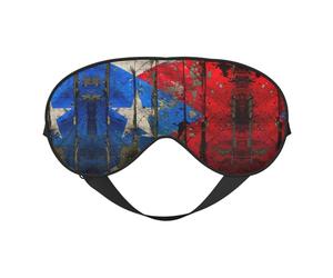 Masque de sommeil à imprimé drapeau de Porto Rico, couverture douce et respirante pour les voyages, le travail de nuit et la méditation